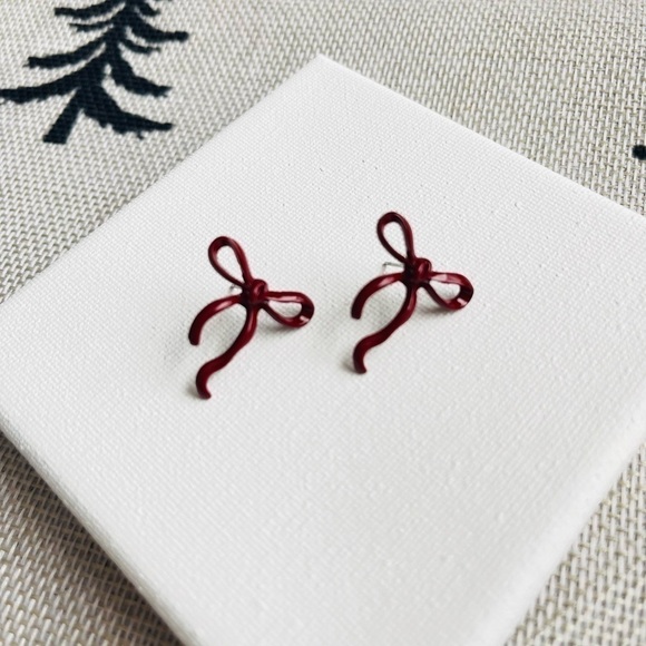 bow ribbon coquette earrings - Picture 6 of 6